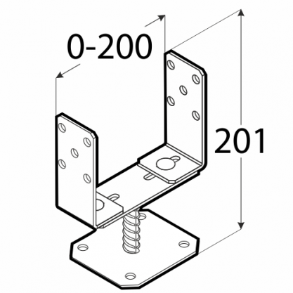 Планка PSRT 60/200/Ф24 регулируема основа 28874