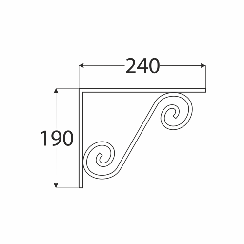 Конзола WOZ 240HB 240/190 черна 13922 