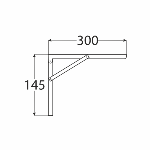 Конзола WSA 300 300/145 падащ плот хром 590001 