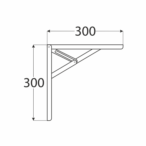 Конзола WSZ 300/300 за падащ плот сива 12340 