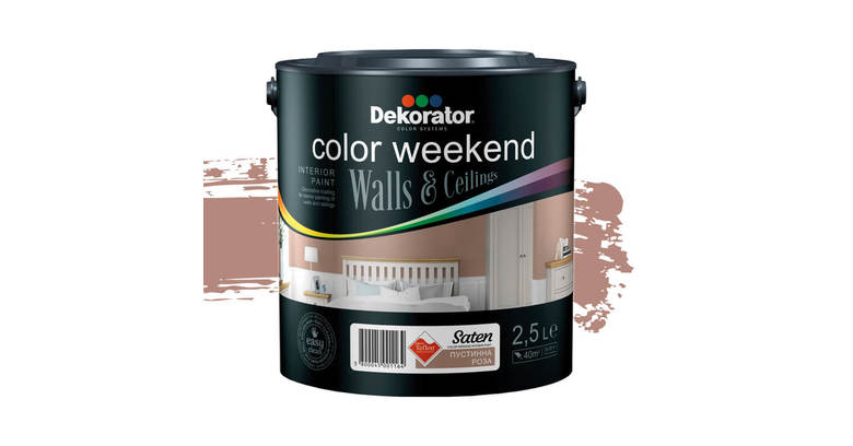 Латекс Color Weekend Saten Teflon 2.5л пустинна ро