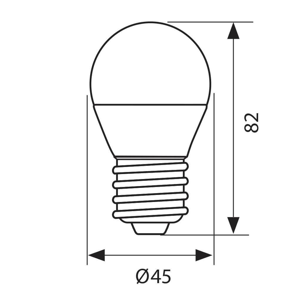LED лампа MAX LED - 8W - 806LM - E27 - 4000K