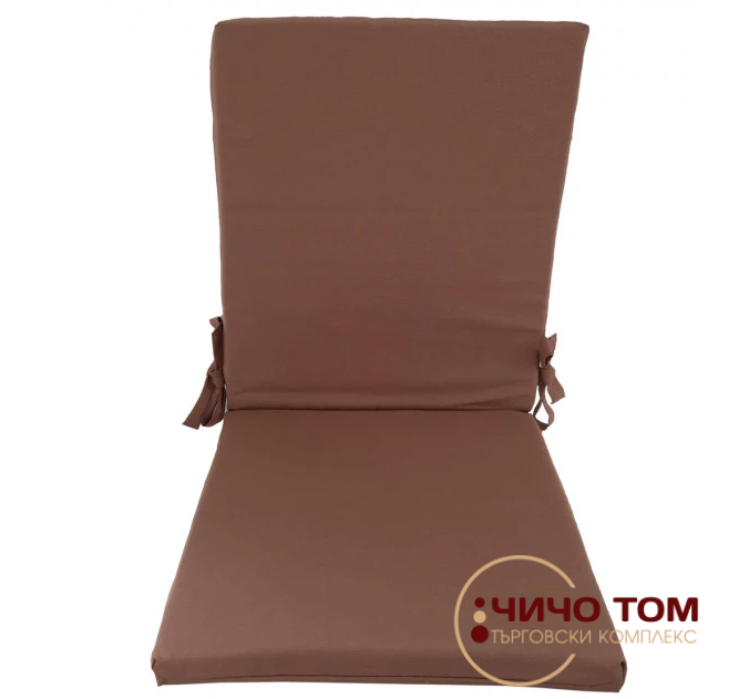 Възглавница за стол с цип 43х90х4см / капучино