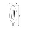 LED филамент лампа топла светлина AF 4W E14 WW 356