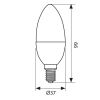 LED лампа топло бяла светлина MCL 8W E14 4456