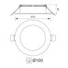 LED луна за вграждане IP20 MONI 8W WW 3953