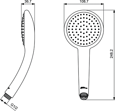 Ръчен душ Vidima Fresh M1 100мм B0826AA