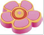 Детска дръжка бутон розово цвете