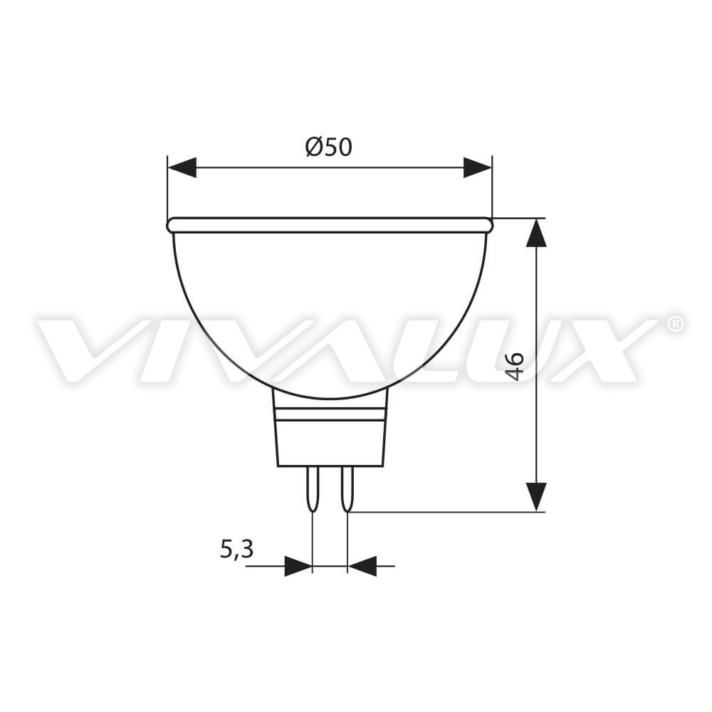 Халогенна лампа JCDR 50W G5.3 220V 3375