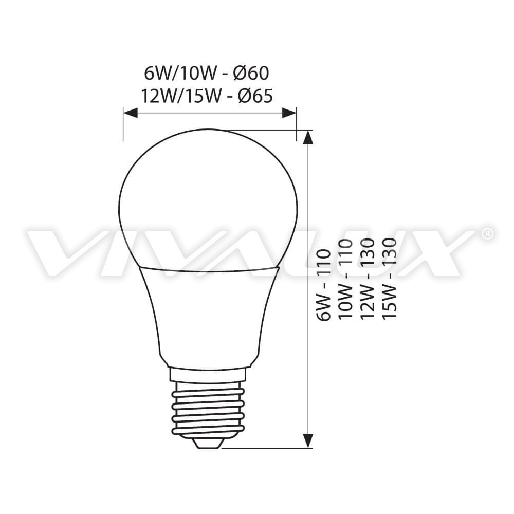 LED лампа LGL 10W E27 CL-4000K 3412