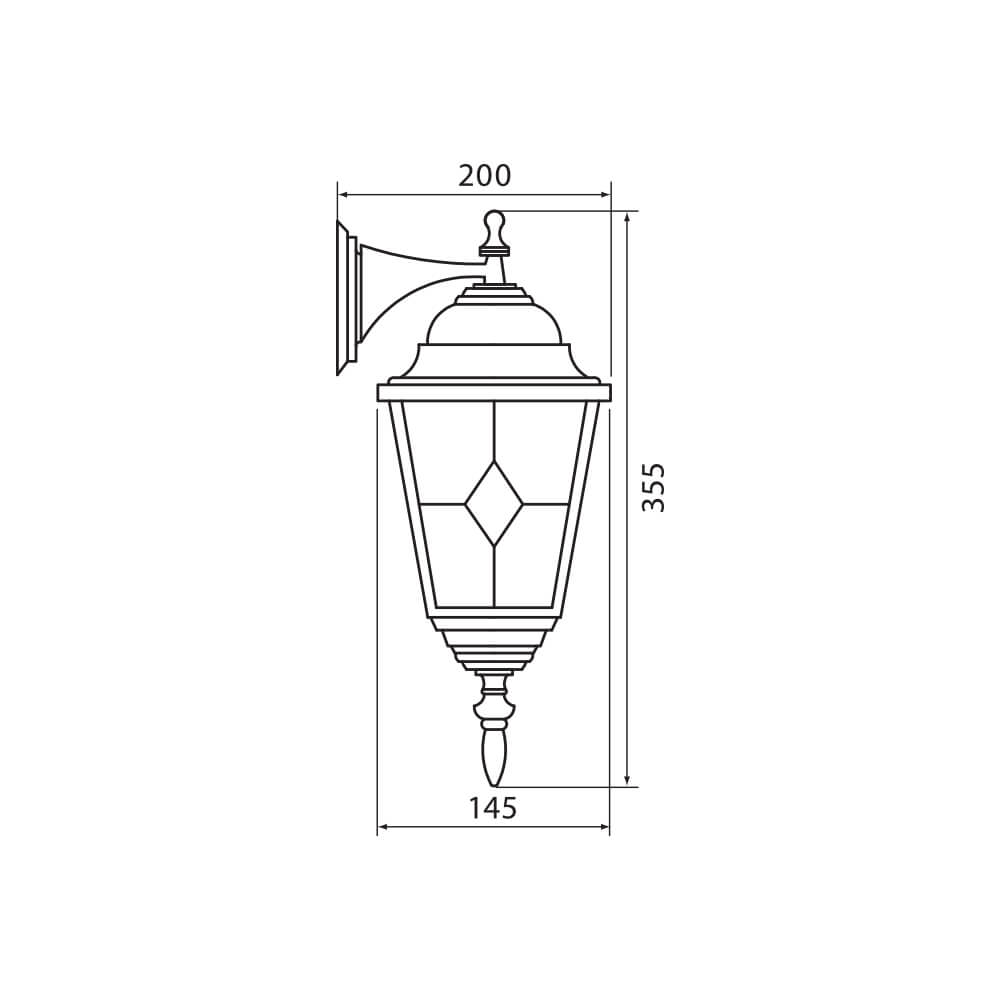 Стенен фенер с горен носач MURANO IP44 4227 