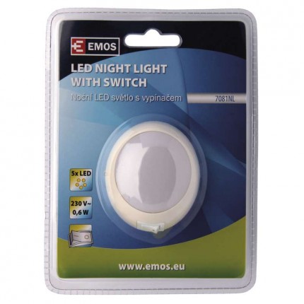 Нощна лампа с копче Р3302 5 LED 3359
