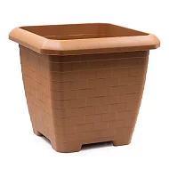 108408-саксия-квадр.-без-подл.37-см-25.5л-кафяво